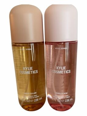 Kylie Cosmetics Hair & Body Mist Set Vanilla Dew + Sweet Éclair 7.9 oz each New